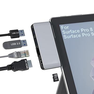 Surface Pro 4/Pro 5/Pro 6 Docking Station USB Hub USB 3.0 Hub Adapter, SD &  TF/Micro SD Memory Card Reader, 4K HDMI Port Converter Accessories for