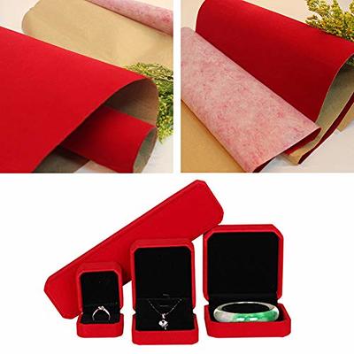 Self Adhesive Velvet Fabric DIY Liner Paper Bows Jewelry Drawer Liners Art  Craft