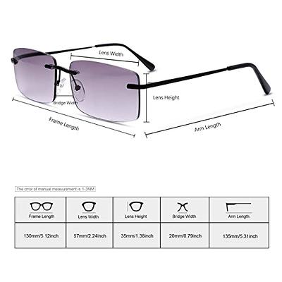 MIRYEA Rimless Outdoor Reading Sunglasses for Men Women Tinted Full Lens Sun  Glasses Readers W/Comfort Spring Hinge Tinted Shades Presbyopic Magnifying  Eyewear Rectangle Sports Eyeglasses Non Bifocal - Yahoo Shopping