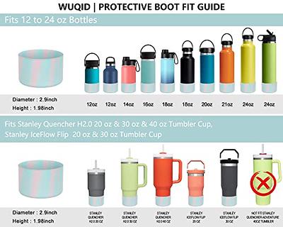 Protective Silicone Boot For Stanley Quencher H2.0 40 Oz & Iceflow Flip 20  Oz 30 Oz And Hydroflask 12-24 Oz, Anti-slip Bottle Bottom Sleeve Cover