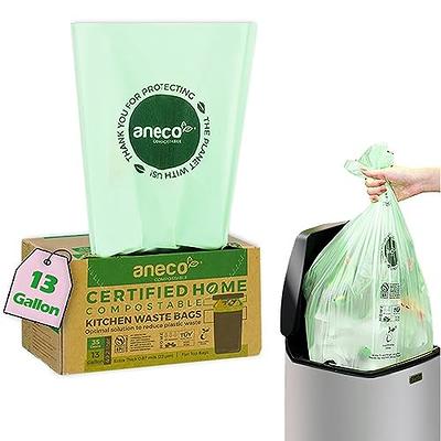 Newest 15 Gallon Trash Bags, Tall Kitchen Garbage Bags 13-15 Gallon Drawstring, Ultra Strong Recyclable Trash Bags Unscented Trash Can Liners for