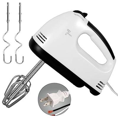 Mueller Electric Hand Mixer, 5 Speed 250W Turbo with Snap-On Storage Case and 4 Stainless Steel Accessories for Easy Whipping, Mixing Cookies