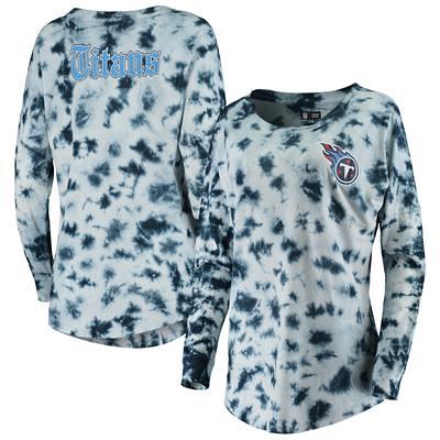 Women's New Era Navy New England Patriots Tie-Dye Long Sleeve T-Shirt