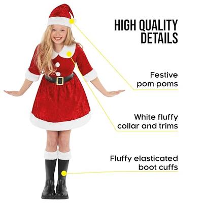 Lady Santa Claus Christmas Theme Frock Fancy Dress Costume