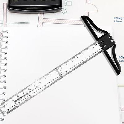  2pcs T Square Ruler 6 Inches Clear Acrylic T-Square