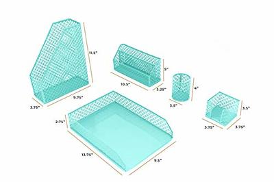  POPRUN Desk Organizers and Accessories with Drawer, Cute Desk  Supplies and Stationary Oganizer for Home and Office Desk Decor, Metal Mesh  Desk Organization and Storage (Green) : Office Products