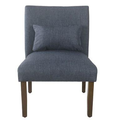 A&D Home Boston Velvet Convertible Chair, Blue 