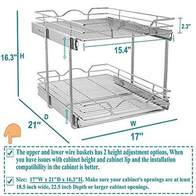  WelFurGeer Pull Out Drawers for Kitchen Cabinets, Kitchen  Organization and Storage, Pull Out Cabinet Organizer, Pull Out Cabinet Shelf,  Wood Rack for Kitchen, Bathroom (14 Wide) : Home & Kitchen