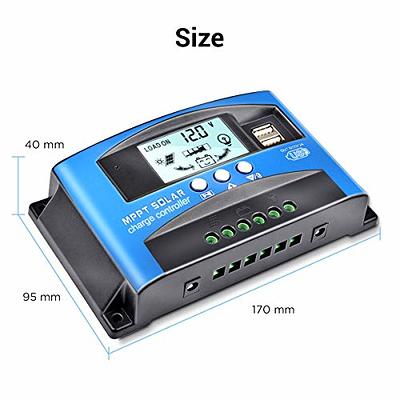 EPEVER MPPT Solar Charge Controller 30 amp 12V 24V Auto, 30A Solar Charge  Controller Max 100V Input Negative Grounded Solar Reulator for Lead-Acid  and