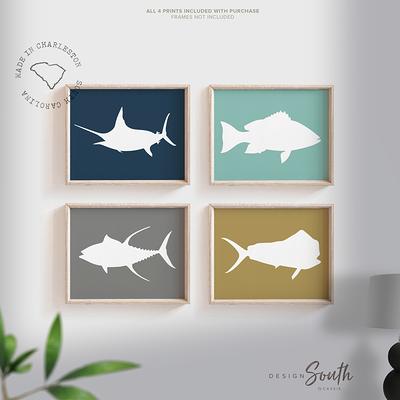 Offshore Fishing, Offshore Fish, Boys Saltwater Fish Wall Art