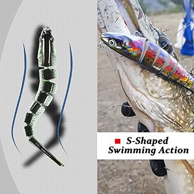 Fishing Lures Bait For Bass Trout Bionic 5 section Fish Baits