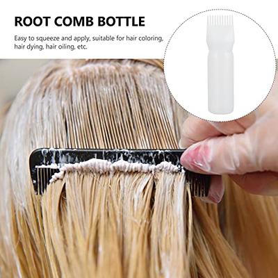 Root Comb Applicator Bottle , Hair Oil Applicator,3 Pcs Simple Operation  Scale Design Hair Dye Dispensing Bottle for Barber Shops 