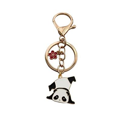 Cute Panda Kawaii Anime Car Keychain, Animated Funny Animal Car