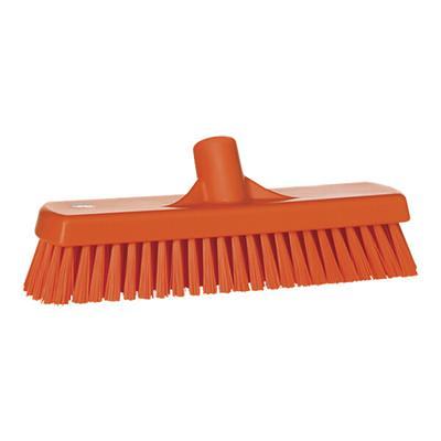 Vikan 41925 Short Handle Scrubbing Brush- Stiff, White