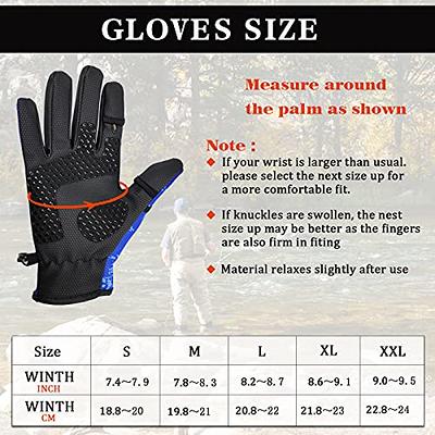 Drasry Neoprene Fishing Gloves Touchscreen 3 Cut Fingers Warm Cold