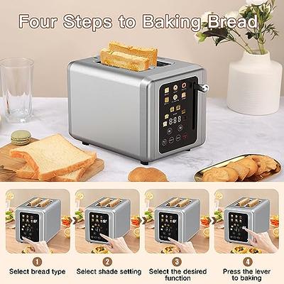  BELLA 4 Slice Toaster, Long Slot & Removable Crumb Tray, 7  Shading Options with Auto Shut Off, Cancel & Reheat Button, Toast Bread &  Bagel, Blue: Home & Kitchen