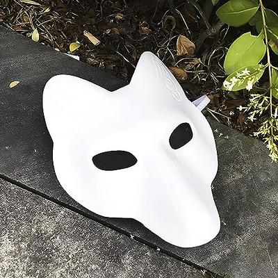  Alodidae Fox Mask 3 Pcs DIY Animal Masquerade Masks White  Paintable Halloween Party Wolf Cosplay Costume Accessory : Toys & Games