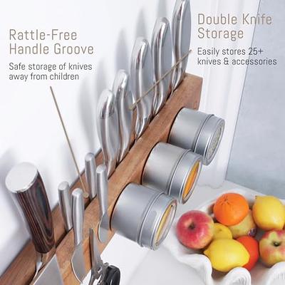 Home Basics Black Stainless Steel Magnetic Knife Holder HDC73669 - The Home  Depot