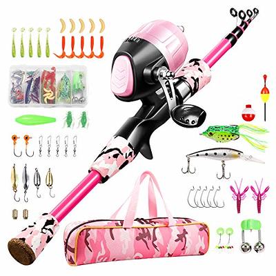 PROBEROS Kids Fishing Pole - Portable Telescopic Fishing Rod and Reel Combo  Kit - Spincast Fishing Reel Casting Rods with Lures Lines Tackle Box and  Bag for Boys Girls Youth Fishing - Yahoo Shopping