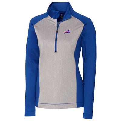 Women's Gray Buffalo Bills Sherpa Quarter-Zip Pullover Jacket