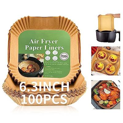 Reusable Silicone Air Fryer Liners 8.5 Inch by Linda's Essentials (3 Pack,  Square) - Non Stick Easy Clean Air Fryer Liners Reusable Mats Air Fryer