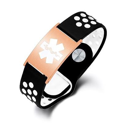 Personalized Mesh Medical ID Bracelet With Magnetic Clasp