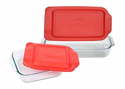 Pyrex Baking Dish, Deep Glass, 2.6 qt, with Lid