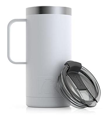 Stainless Steel Insulated 16 Oz Coffee Mug With Lid & Handle