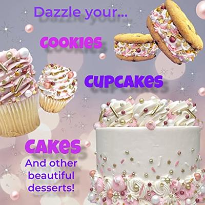 Manvscakes Edible Metallic Sprinkles Mix with Assorted Shapes and