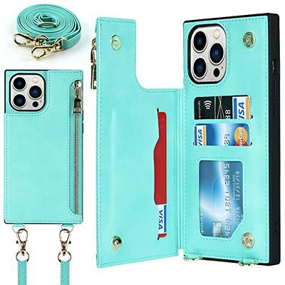 Smartish iPhone 11 Pro Max Crossbody Case - Dancing Queen [Purse / Clutch with Detachable Strap & Card Holder] - Bath Bomb Blue