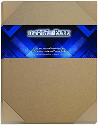 25 Sheets of Chipboard, 30pt (Point) Medium Weight Cardboard .030 Caliper Thickness, Craft and Packing, Brown Kraft Paper Board (8 x 10)
