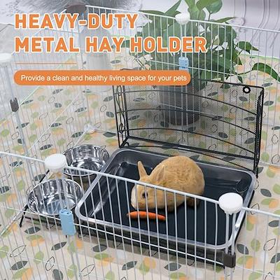 kathson Hanging Bird Bowls for Cage, 2 PCS Stainless Steel Metal Pet Food  Water Dishes with Holder Feeder Cage Coop Hook Feeder Cups for Birds