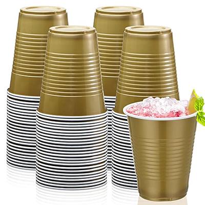 Zubebe 100 Pack 18oz Plastic Cups, Disposable Plastic Cups Large Drinking  Cups for Wedding, Graduation Party, Beer Taste Serving, Snacks Samples and  Tastings(Gold and White) - Yahoo Shopping