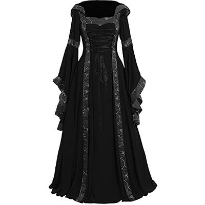 Medieval Dresses for Women Halloween Plus Size Cosplay Costumes Floor  Length Renaissance Dress Victorian Ball Gown