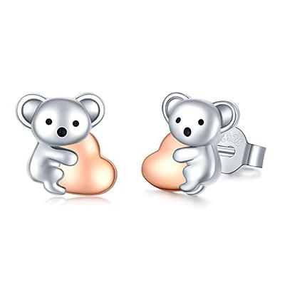 JUSTKIDSTOY Hypoallergenic Koala Earrings 925 Sterling Silver Cute Animal  Earrings Studs Koala Bear Gifts for Women Girls - Yahoo Shopping