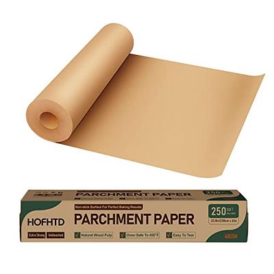 Unbleached 15 x 200 ft Parchment Baking Paper Roll - 250 Sq.Ft for Baking,  Cooking, Grilling, Air Fryer and Steaming