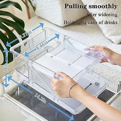 GILLAS 6 Pack Stackable Soda Can Organizer for Refrigerator, Can Holder  Dispenser, Canned Food Storage Rack for Fridge, Kitchen, Countertops,  Cabinets, White 