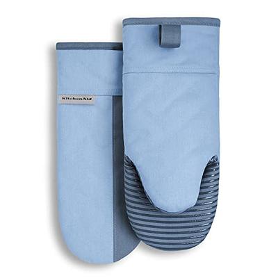 KitchenAid Oven mitts Blue - Blue Velvet & White Gingham Oven Mitt - Set of  Two - Yahoo Shopping