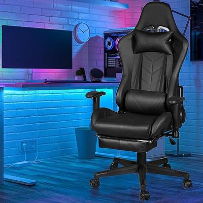 Gaming Chair-Ergonomic Leather Recliner Racing Computer Chair-High Back  Adjustable Swivel Executive Office Desk Chair-E-Sport Video Game Chair With  Lu - Yahoo Shopping