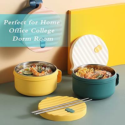 Microwave Ramen Bowl Set with Lid and Chopsticks, Soup Bowl with