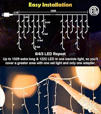 Waterproof Battery Operated Outdoor Lights 132FT 300LED Battery Powered  String Lights 8 Mode with Timer Decoration for Christmas Patio Balcony  Garden