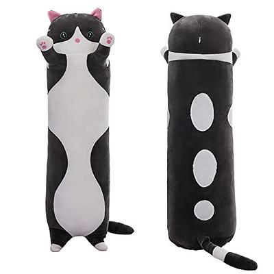 Mewaii Long Cat Plush Body Pillow, 20 Cute Black Cat Stuffed Animals Kawaii  girs