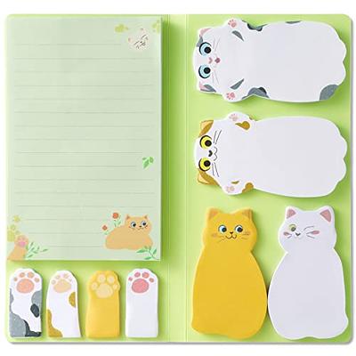 Wrapables 500pcs Transparent Sticky Notes Set, Memo Note Pads, Book Tabs, Page Markers, Sticky Notes, School and Office Supplies