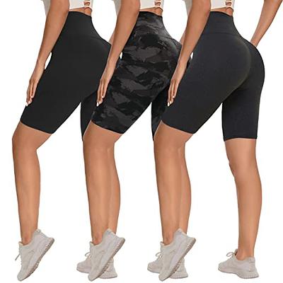 Women's High Waisted Biker Shorts Cross Waist Workout Yoga Shorts Running  Leggings with/no Pocket