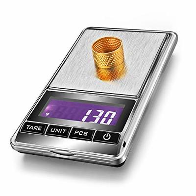 Digital Scale Gram, 200g/0.01g Pocket Scale Gold Titanium Plating, LCD  Backlit Display, Mini Jewelry Scale, Auto Off, Tare Function for Food,  Herb, Coins 