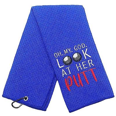  Golf Towels for Golf Bags for Men Funny Gradient Golf Themed  Gifts for Men Women Wife Golfers Unique with Clip Yellow Turquoise and Teal  24x16 in : Sports & Outdoors