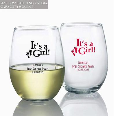 Personalized 9 oz. Stemless Wine Glass