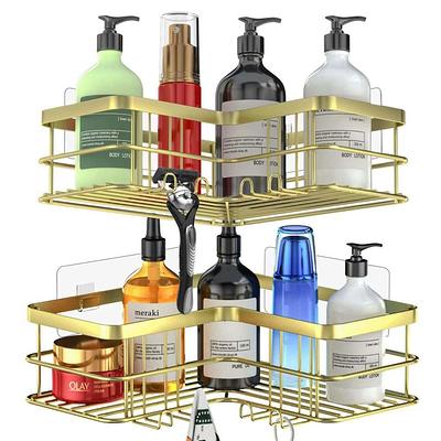 Cubilan Wall Mount Adhesive Stainless Steel Corner Shower Caddy