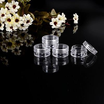 3 Grams Sample Containers With Lids Labels Small Mini Tiny Clear Acrylic  Plastic Sample Jars For Cosmetic Creams Beads Jewelry