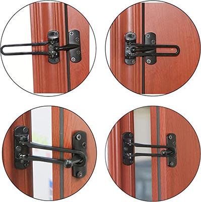 Home Security Door Lock, 2 Pack Latch Guard Clasp Front Door Locks